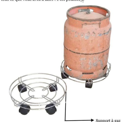 support à gaz avec roues